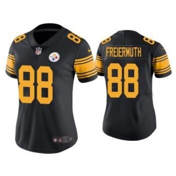 Women's Pittsburgh Steelers #88 Pat Freiermuth Black Color Rush Stitched NFL Jersey(Run Small) Women's Pittsburgh Steelers #88 Pat Freiermuth Black Color Rush Stitched NFL Jersey(Run Small)