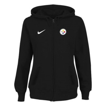 Women's Pittsburgh Steelers Stadium Rally Full Zip Hoodie Black Women's Pittsburgh Steelers Stadium Rally Full Zip Hoodie Black