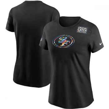 Women's San Francisco 49ers 2020 Black Sideline Crucial Catch Performance T-Shirt(Run Small) Women's San Francisco 49ers 2020 Black Sideline Crucial Catch Performance T-Shirt(Run Small)