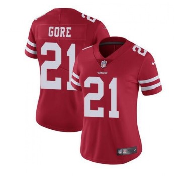 Women's San Francisco 49ers #21 Frank Gore Red Stitched Jersey(Run Small) Women's San Francisco 49ers #21 Frank Gore Red Stitched Jersey(Run Small)