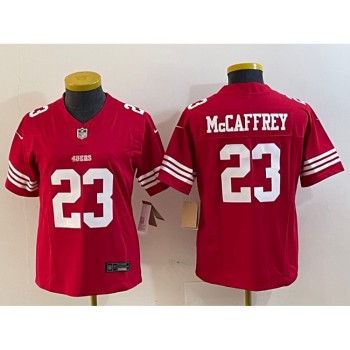 Women's San Francisco 49ers #23 Christian McCaffrey Red 2023 F.U.S.E. Vapor Untouchable Limited Stitched Jersey(Run Small) Women's San Francisco 49ers #23 Christian McCaffrey Red 2023 F.U.S.E. Vapor Untouchable Limited Stitched Jersey(Run Small)
