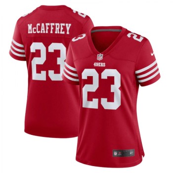 Women's San Francisco 49ers #23 Christian McCaffrey Red Vapor Untouchable Stitched Jersey(Run Small) Women's San Francisco 49ers #23 Christian McCaffrey Red Vapor Untouchable Stitched Jersey(Run Small)