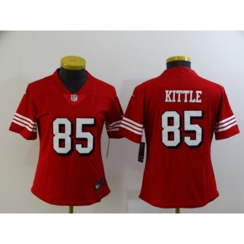Women's San Francisco 49ers #85 George Kittle Red Stitched Jersey(Run Small) Women's San Francisco 49ers #85 George Kittle Red Stitched Jersey(Run Small)