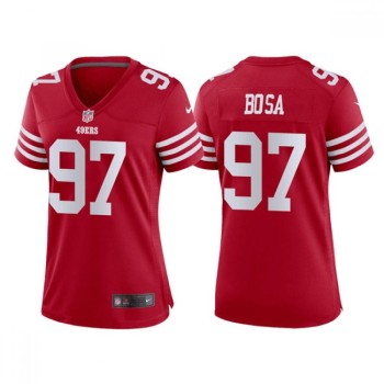 Women's San Francisco 49ers #97 Nick Bosa Red Stitched Jersey(Run Small) Women's San Francisco 49ers #97 Nick Bosa Red Stitched Jersey(Run Small)