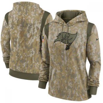 Women's Tampa Bay Buccaneers 2021 Camo Salute To Service Therma Performance Pullover Hoodie(Run Small) Women's Tampa Bay Buccaneers 2021 Camo Salute To Service Therma Performance Pullover Hoodie(Run Small)