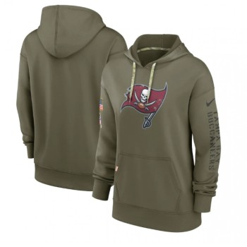 Women's Tampa Bay Buccaneers 2022 Olive Salute to Service Therma Performance Pullover Hoodie(Run Small) Women's Tampa Bay Buccaneers 2022 Olive Salute to Service Therma Performance Pullover Hoodie(Run Small)