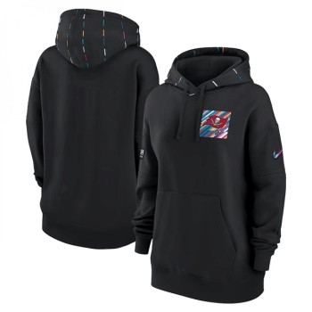 Women's Tampa Bay Buccaneers Black 2023 Crucial Catch Club Pullover Hoodie(Run Small) Women's Tampa Bay Buccaneers Black 2023 Crucial Catch Club Pullover Hoodie(Run Small)