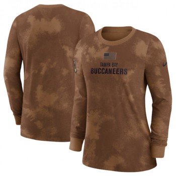 Women's Tampa Bay Buccaneers Brown 2023 Salute To Service Long Sleeve T-Shirt(Run Small) Women's Tampa Bay Buccaneers Brown 2023 Salute To Service Long Sleeve T-Shirt(Run Small)