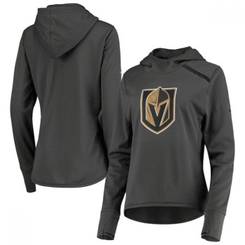 Women's Vegas Golden Knights Branded Gray Pro Rinkside Logo Transitional Pullover Hoodie Women's Vegas Golden Knights Branded Gray Pro Rinkside Logo Transitional Pullover Hoodie