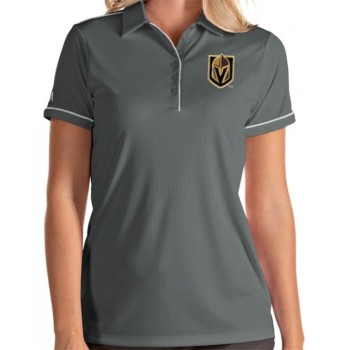 Women's Vegas Golden Knights Grey Polo Shirt Women's Vegas Golden Knights Grey Polo Shirt
