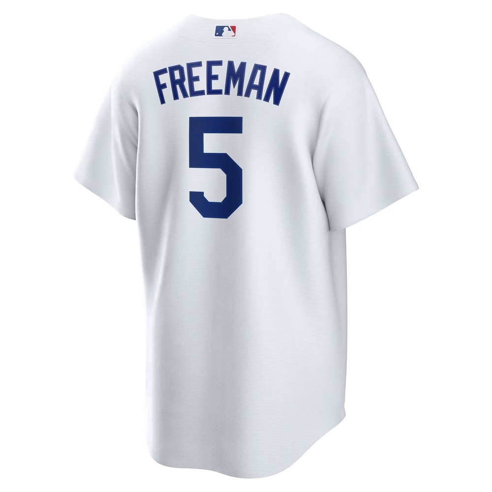 Men's Los Angeles Dodgers #5 Freddie Freeman White 2024 World Series Home Replica Player Jersey Men's Los Angeles Dodgers #5 Freddie Freeman White 2024 World Series Home Replica Player Jersey