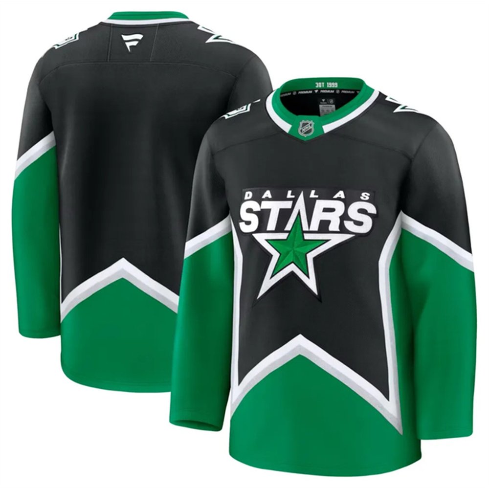 Men's Dallas Stars Blank Black 2025-26 Alternate Stitched Hockey Premium Jersey