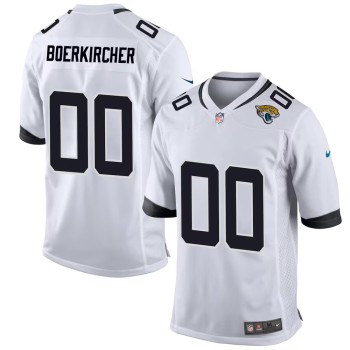 Men's Jacksonville Jaguars Nate Boerkircher White 2026 NFL Draft Game Jersey Men's Jacksonville Jaguars Nate Boerkircher White 2026 NFL Draft Game Jersey