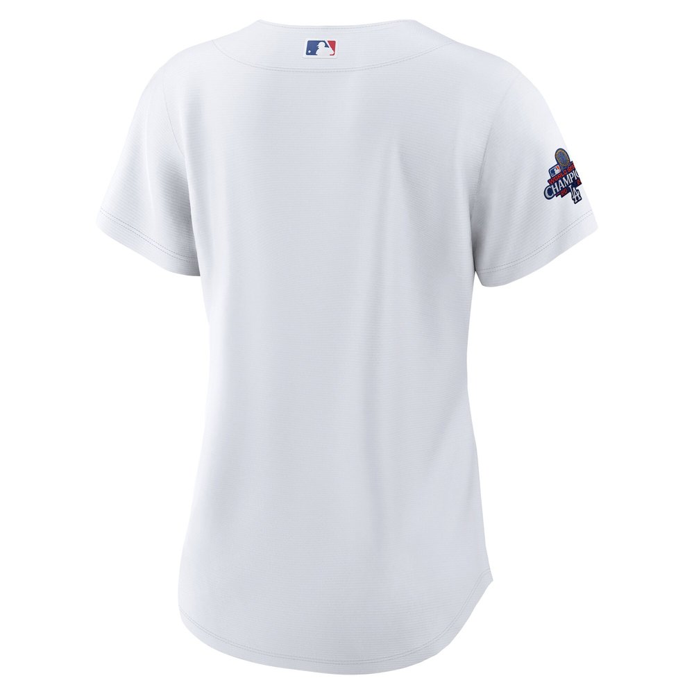 Women's Los Angeles Dodgers White 2024 World Series Champions Home Replica Jersey Women's Los Angeles Dodgers White 2024 World Series Champions Home Replica Jersey