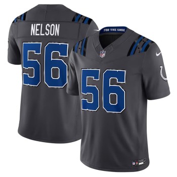 Men's Indianapolis Colts #56 Quenton Nelson Charcoal 2026 Rivalries Collection Vapor F.U.S.E. Limited Jersey Men's Indianapolis Colts #56 Quenton Nelson Charcoal 2026 Rivalries Collection Vapor F.U.S.E. Limited Jersey