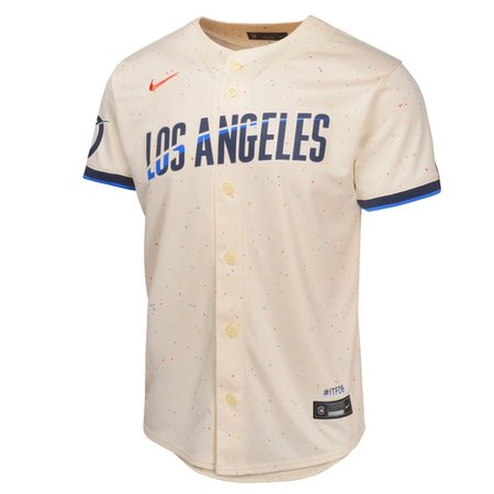 Youth Los Angeles Dodgers Cream 2024 City Connect Limited Jersey Youth Los Angeles Dodgers Cream 2024 City Connect Limited Jersey