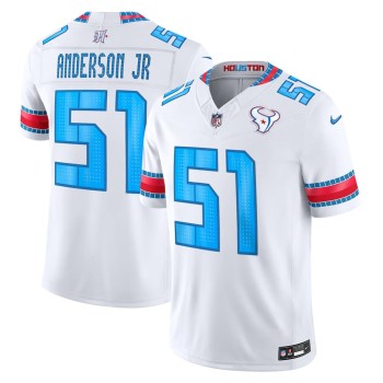 Men's Houston Texans #51 Will Anderson Jr. White 2026 Rivalries Collection Vapor F.U.S.E. Limited Jersey