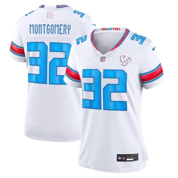 Women's Houston Texans #32 David Montgomery White 2026 Rivalries Collection Game Jersey Women's Houston Texans #32 David Montgomery White 2026 Rivalries Collection Game Jersey