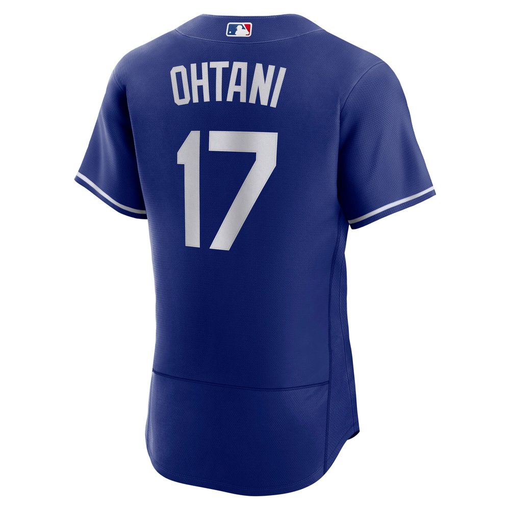 Men's Los Angeles Dodgers #17 Shohei Ohtani Royal 2024 World Series Alternate Authentic Player Jersey