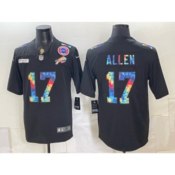Men's Buffalo Bills #17 Josh Allen Black Vapor Limited Jersey
