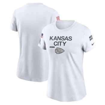 Women's Kansas City Chiefs  White 2024 Salute To Service Legend Performance T-Shirt
