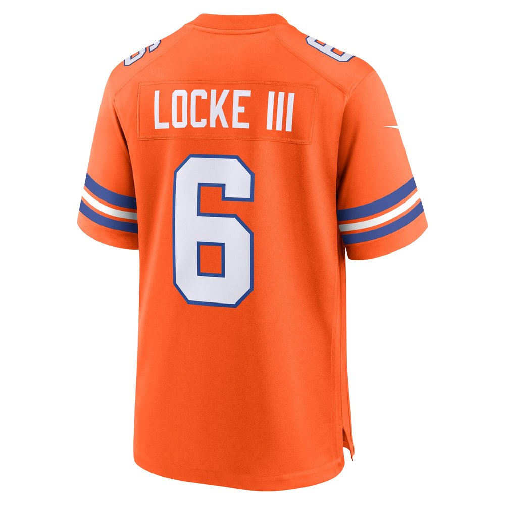 Men's Denver Broncos P.J. Locke III Orange Mile High Collection 1977 Throwback Player Game Jersey Men's Denver Broncos P.J. Locke III Orange Mile High Collection 1977 Throwback Player Game Jersey