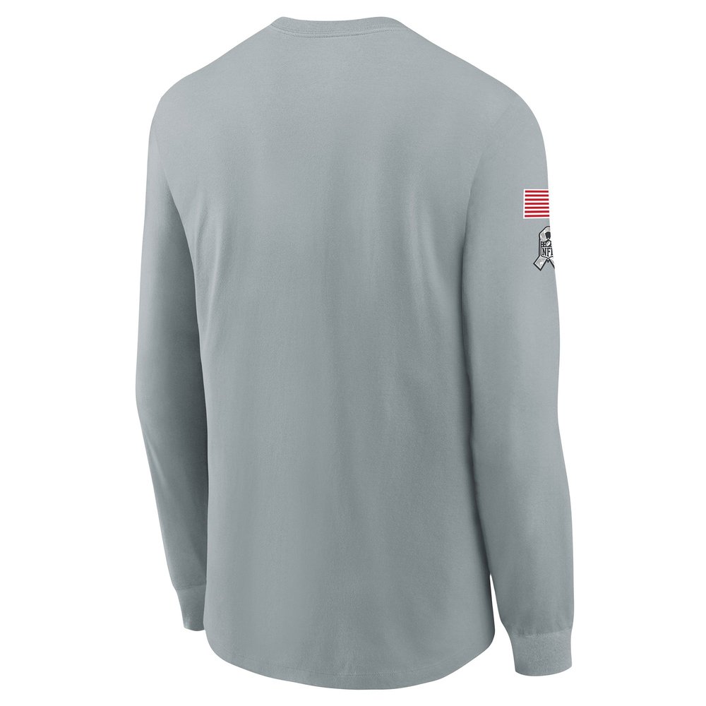 Youth San Francisco 49ers Gray 2024 Salute To Service Long Sleeve T-Shirt