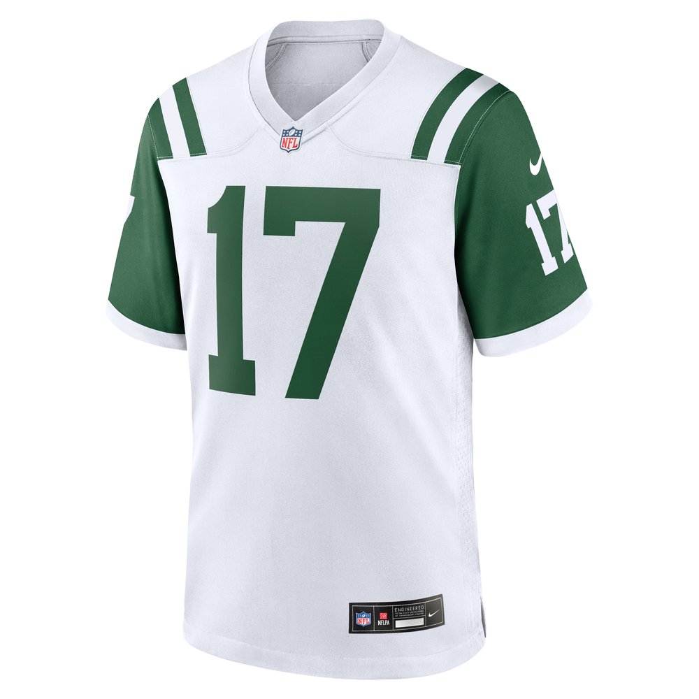 Men's New York Jets #17 Davante Adams White Classic Alternate Game Jersey Men's New York Jets #17 Davante Adams White Classic Alternate Game Jersey