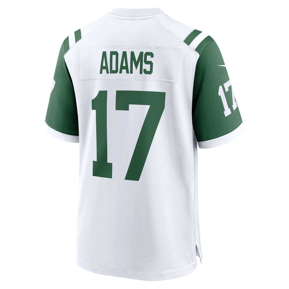 Men's New York Jets #17 Davante Adams White Classic Alternate Game Jersey Men's New York Jets #17 Davante Adams White Classic Alternate Game Jersey