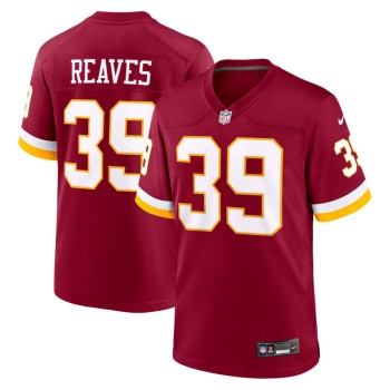 Men's Washington Commanders #39 Jeremy Reaves Burgundy Game Jersey Men's Washington Commanders #39 Jeremy Reaves Burgundy Game Jersey