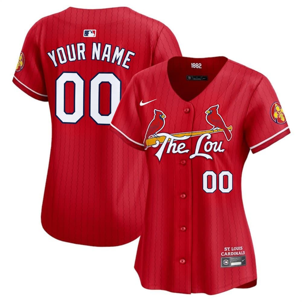 Women's St. Louis Cardinals Red City Connect Limited Custom Jersey Women's St. Louis Cardinals Red City Connect Limited Custom Jersey