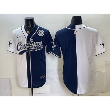 Youth Dallas Cowboys Navy Split Cool Base Stitched Baseball Jersey Youth Dallas Cowboys Navy Split Cool Base Stitched Baseball Jersey