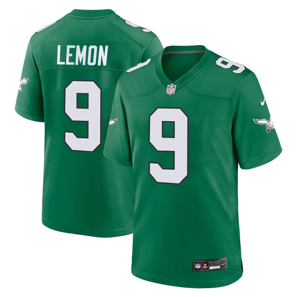 Men's Philadelphia Eagles #9 Makai Lemon Green 2026 NFL Draft Game Jersey Men's Philadelphia Eagles #9 Makai Lemon Green 2026 NFL Draft Game Jersey