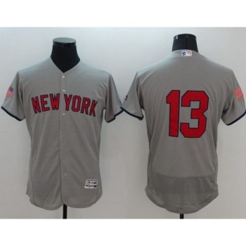 Yankees #13 Alex Rodriguez Grey Fashion Stars & Stripes Flexbase Authentic Stitched MLB Jersey Yankees #13 Alex Rodriguez Grey Fashion Stars & Stripes Flexbase Authentic Stitched MLB Jersey