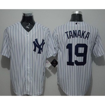 Yankees #19 Masahiro Tanaka White Strip New Cool Base Stitched MLB Jersey Yankees #19 Masahiro Tanaka White Strip New Cool Base Stitched MLB Jersey