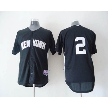 Yankees #2 Derek Jeter Black 2011 Road Cool Base BP Stitched MLB Jersey Yankees #2 Derek Jeter Black 2011 Road Cool Base BP Stitched MLB Jersey