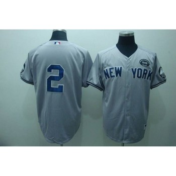 Yankees #2 Derek Jeter Grey GMS The Boss Stitched MLB Jersey Yankees #2 Derek Jeter Grey GMS The Boss Stitched MLB Jersey