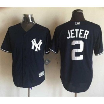 Yankees #2 Derek Jeter Navy Blue New Cool Base Stitched MLB Jersey Yankees #2 Derek Jeter Navy Blue New Cool Base Stitched MLB Jersey