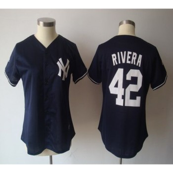 Yankees #42 Mariano Rivera Navy Blue Women's Fashion Stitched MLB Jersey Yankees #42 Mariano Rivera Navy Blue Women's Fashion Stitched MLB Jersey