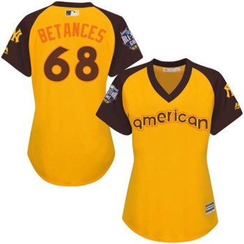 Yankees #68 Dellin Betances Gold 2016 All-Star American League Women's Stitched MLB Jersey Yankees #68 Dellin Betances Gold 2016 All-Star American League Women's Stitched MLB Jersey