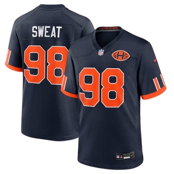 Men's Chicago Bears #98 Montez Sweat Navy 2026 Rivalries Collection Game Jersey Men's Chicago Bears #98 Montez Sweat Navy 2026 Rivalries Collection Game Jersey