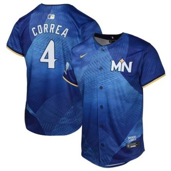 Youth Minnesota Twins #4 Carlos Correa Royal 2024 City Connect Limited Jersey Youth Minnesota Twins #4 Carlos Correa Royal 2024 City Connect Limited Jersey