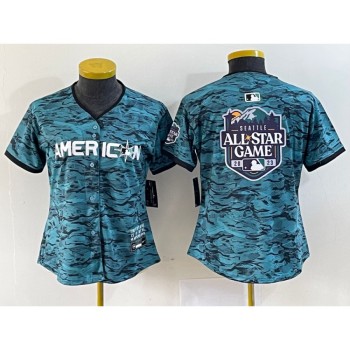 Youth 2023 All-star Teal Big Logo Stitched Baseball Jersey Youth 2023 All-star Teal Big Logo Stitched Baseball Jersey