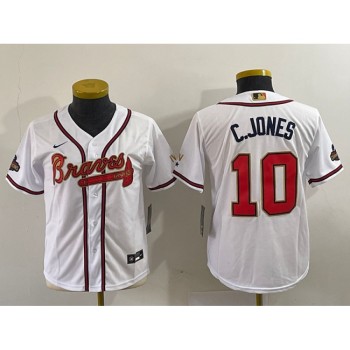Youth Atlanta Braves 2022 White/Gold World Series Champions Program Stitched Jersey Youth Atlanta Braves 2022 White/Gold World Series Champions Program Stitched Jersey