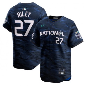 Youth Atlanta Braves #27 Austin Riley Royal 2023 All-star Stitched Baseball Jersey