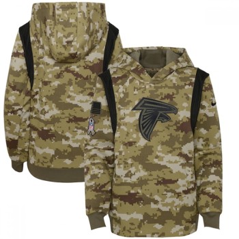 Youth Atlanta Falcons 2021 Camo Salute To Service Therma Performance Pullover Hoodie Youth Atlanta Falcons 2021 Camo Salute To Service Therma Performance Pullover Hoodie