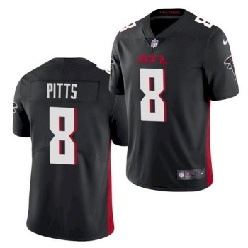 Youth Atlanta Falcons #8 Kyle Pitts 2021 NFL Draft Black Vapor Untouchable Limited Stitched Jersey Youth Atlanta Falcons #8 Kyle Pitts 2021 NFL Draft Black Vapor Untouchable Limited Stitched Jersey