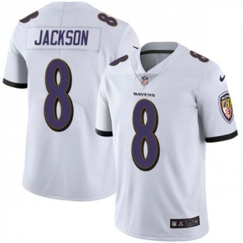 Youth Baltimore Ravens #8 Lamar Jackson White Vapor Untouchable NFL Jersey Youth Baltimore Ravens #8 Lamar Jackson White Vapor Untouchable NFL Jersey