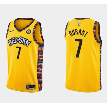 Youth Brooklyn Nets #7 Kevin Durant Yellow Stitched Jersey Youth Brooklyn Nets #7 Kevin Durant Yellow Stitched Jersey
