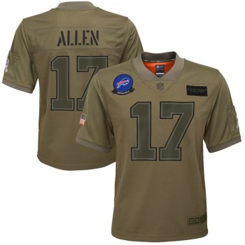 Youth Buffalo Bills #17 Josh Allen 2019 Camo Salute To Service Stitched NFL Jersey Youth Buffalo Bills #17 Josh Allen 2019 Camo Salute To Service Stitched NFL Jersey